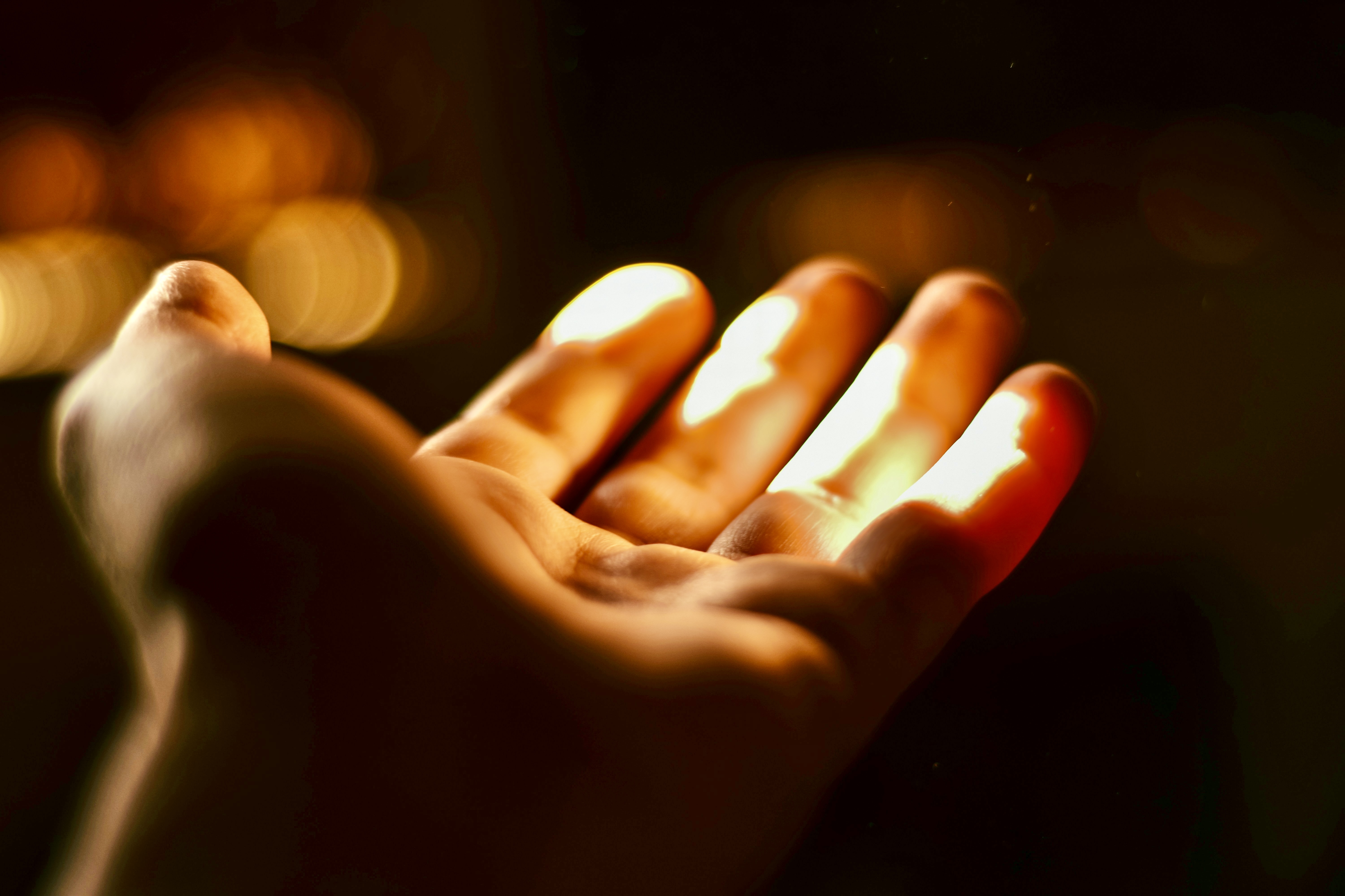 Your hand on a seafarer's shoulder.